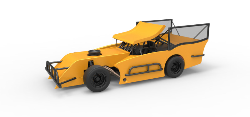 Outlaw Figure 8 Modified stock car Version 2 Scale 1 to 25 3D Print Model .c4d .max .obj .3ds .fbx .stl .blend 