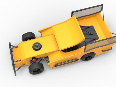 Outlaw Figure 8 Modified stock car Version 2 Scale 1 to 25 3D Print Model