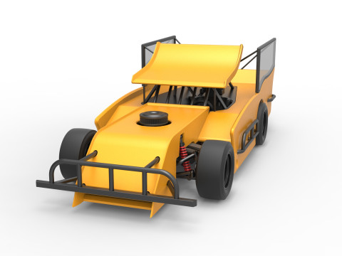 Outlaw Figure 8 Modified stock car Version 2 Scale 1 to 25 3D Print Model