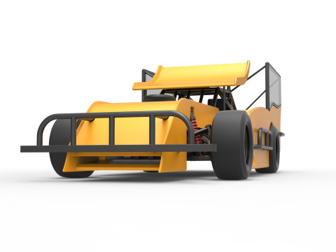 Outlaw Figure 8 Modified stock car Version 2 Scale 1 to 25 3D Print Model