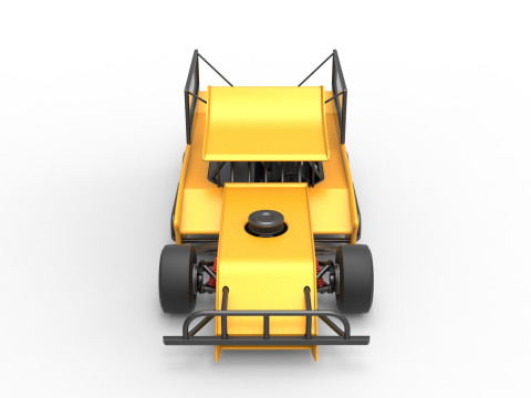 Outlaw Figure 8 Modified stock car Version 2 Scale 1 to 25 3D Print Model