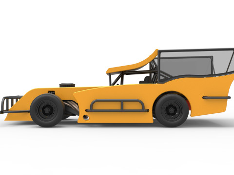 Outlaw Figure 8 Modified stock car Version 2 Scale 1 to 25 3D Print Model