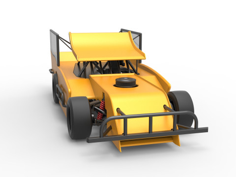 Outlaw Figure 8 Modified stock car Version 2 Scale 1 to 25 3D Print Model