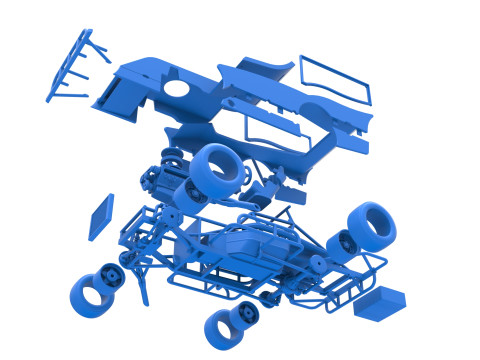 Outlaw Figure 8 Modified stock car Version 2 Scale 1 to 25 3D Print Model