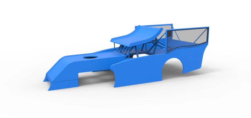 Shell of Outlaw Figure 8 Modified stock car Version 2 Scale 1 to 25 3D Print Model .c4d .max .obj .3ds .fbx .stl .blend 