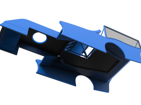 Shell of Outlaw Figure 8 Modified stock car Version 2 Scale 1 to 25 3D 프린트 모델