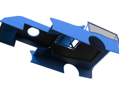 Shell of Outlaw Figure 8 Modified stock car Version 2 Scale 1 to 25 3D Print Model