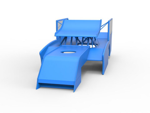 Shell of Outlaw Figure 8 Modified stock car Version 2 Scale 1 to 25 3D 프린트 모델