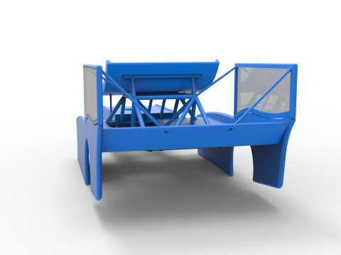 Shell of Outlaw Figure 8 Modified stock car Version 2 Scale 1 to 25 3D 프린트 모델