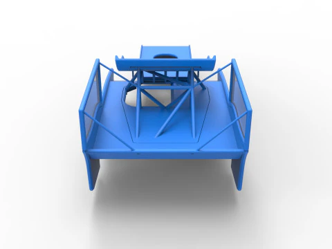 Shell of Outlaw Figure 8 Modified stock car Version 2 Scale 1 to 25 3D Print Model