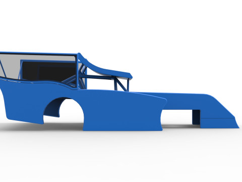 Shell of Outlaw Figure 8 Modified stock car Version 2 Scale 1 to 25 3D 프린트 모델