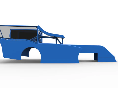 Shell of Outlaw Figure 8 Modified stock car Version 2 Scale 1 to 25 3D Print Model