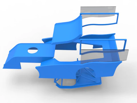 Shell of Outlaw Figure 8 Modified stock car Version 2 Scale 1 to 25 3D Print Model