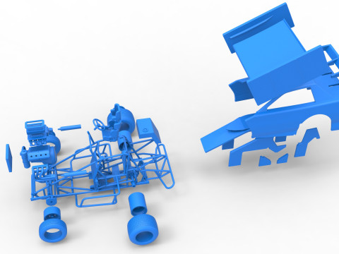 New Zealand Modified Stock car Version 2 Scale 1 to 25 3D 打印模型