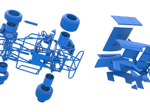 New Zealand Modified Stock car Version 2 Scale 1 to 25 3D 打印模型