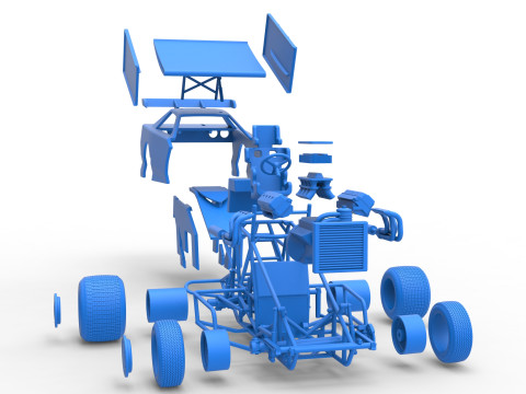 New Zealand Modified Stock car Version 2 Scale 1 to 25 3D 打印模型
