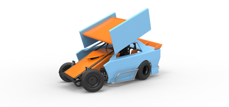 New Zealand Modified Stock car while turning Version 2 Scale 1 to 25 3D प्रिंट मॉडल .c4d .max .obj .3ds .fbx .stl .blend 