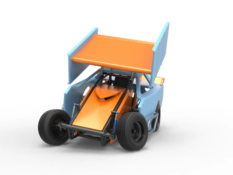 New Zealand Modified Stock car while turning Version 2 Scale 1 to 25 3D Print Model