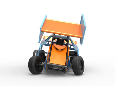 New Zealand Modified Stock car while turning Version 2 Scale 1 to 25 3D Print Model