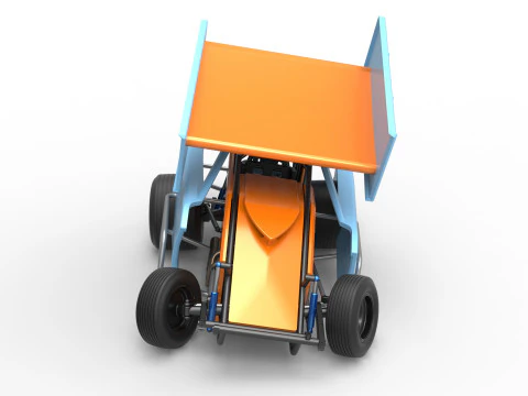 New Zealand Modified Stock car while turning Version 2 Scale 1 to 25 3D Print Model