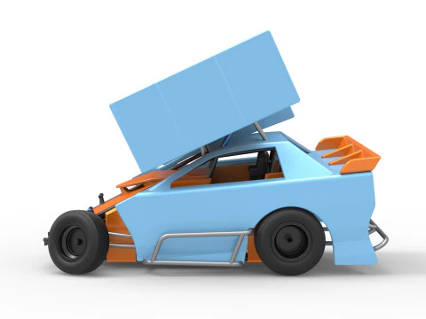 New Zealand Modified Stock car while turning Version 2 Scale 1 to 25 3D Print Model