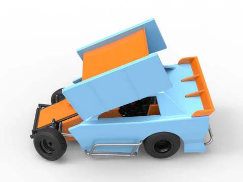 New Zealand Modified Stock car while turning Version 2 Scale 1 to 25 3D Print Model