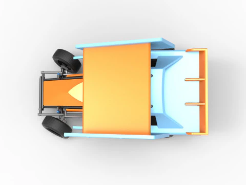 New Zealand Modified Stock car while turning Version 2 Scale 1 to 25 3D Print Model
