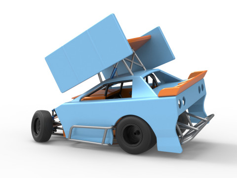 New Zealand Modified Stock car while turning Version 2 Scale 1 to 25 3D प्रिंट मॉडल