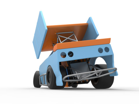 New Zealand Modified Stock car while turning Version 2 Scale 1 to 25 3D प्रिंट मॉडल
