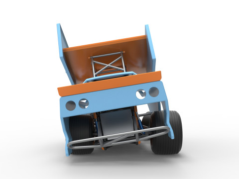 New Zealand Modified Stock car while turning Version 2 Scale 1 to 25 3D प्रिंट मॉडल