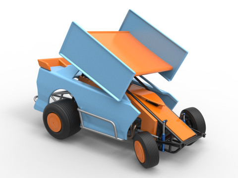 New Zealand Modified Stock car while turning Version 2 Scale 1 to 25 3D प्रिंट मॉडल