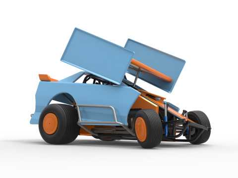 New Zealand Modified Stock car while turning Version 2 Scale 1 to 25 3D प्रिंट मॉडल