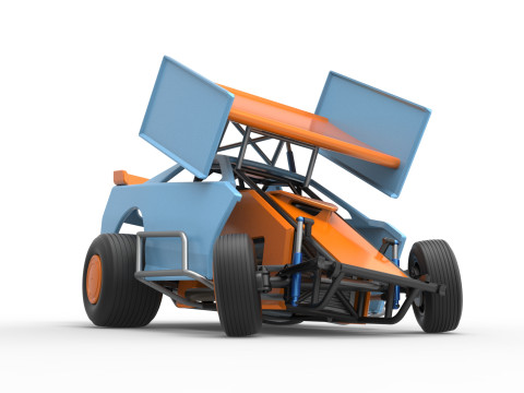New Zealand Modified Stock car while turning Version 2 Scale 1 to 25 3D प्रिंट मॉडल