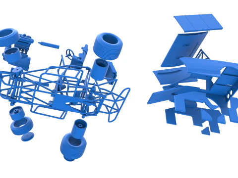 New Zealand Modified Stock car while turning Version 2 Scale 1 to 25 3D Print Model