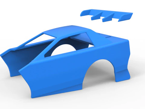 Shell of New Zealand Modified Stock car Version 2 Scale 1 to 25 3D Print Model