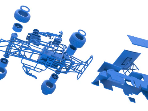 Southern Wing Modified Stock car Scale 1 to 25 3D Print Model