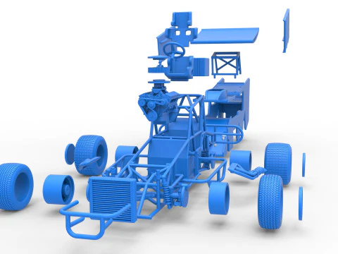 Southern Wing Modified Stock car Scale 1 to 25 3D Print Model