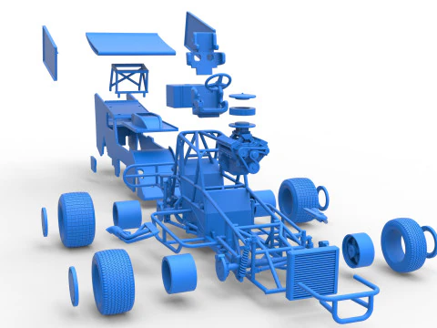 Southern Wing Modified Stock car Scale 1 to 25 3D Print Model