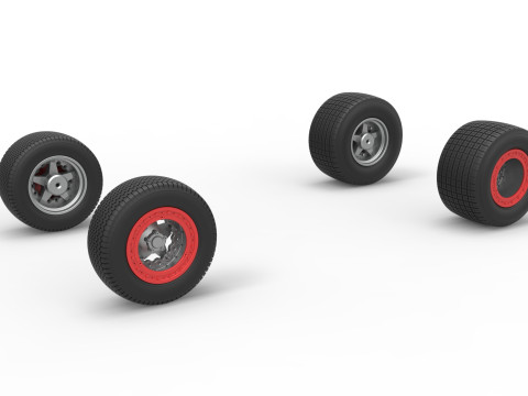 Wheel Set of Southern Wing Modified Stock car Scale 1 to 25 Modèles 3D en vedette