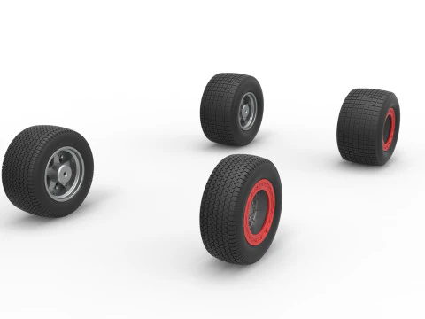 Jeu de roues de Southern Wing modifi&eacute; Stock car &eacute;chelle 1 &agrave; 25 Modèles 3D en vedette