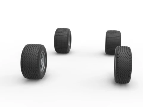 Jeu de roues de Southern Wing modifi&eacute; Stock car &eacute;chelle 1 &agrave; 25 Modèles 3D en vedette