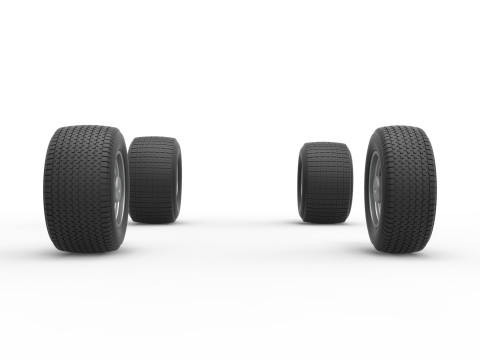 Wheel Set of Southern Wing Modified Stock car Scale 1 to 25 3D Принт Модель