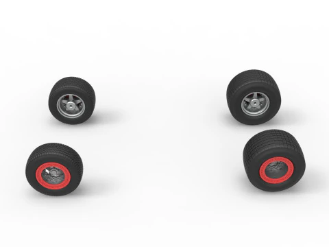 Jeu de roues de Southern Wing modifi&eacute; Stock car &eacute;chelle 1 &agrave; 25 Modèles 3D en vedette