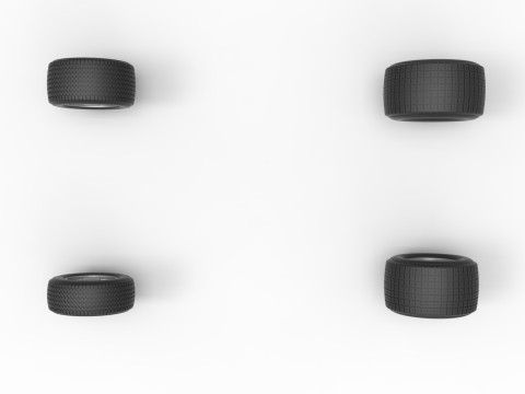 Wheel Set of Southern Wing Modified Stock car Scale 1 to 25 3D Принт Модель