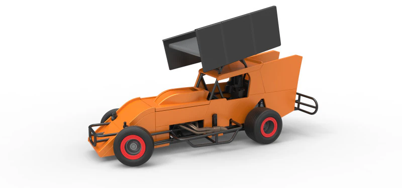 Southern Wing Modified Stock car while turning Scale 1 to 25 3D Print Model .c4d .max .obj .3ds .fbx .stl .blend 