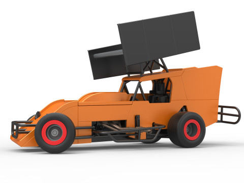 Southern Wing Modified Stock car while turning Scale 1 to 25 3D Принт Модель
