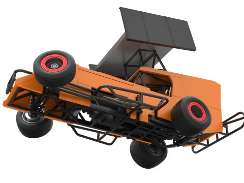 Southern Wing Modified Stock car while turning Scale 1 to 25 3D Print Model