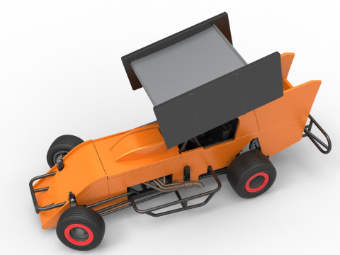 Southern Wing Modified Stock car while turning Scale 1 to 25 3D Принт Модель