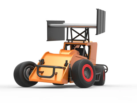 Southern Wing Modified Stock car while turning Scale 1 to 25 3D Print Model