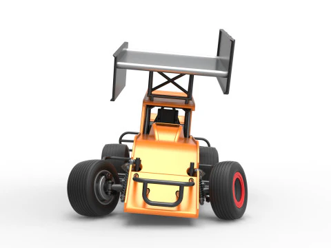Southern Wing Modified Stock car while turning Scale 1 to 25 3D Print Model